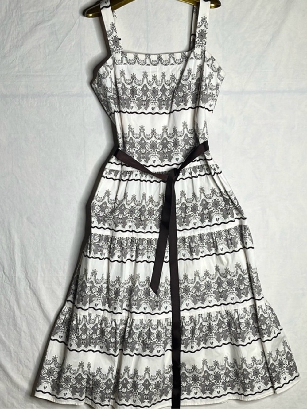 Dress Barn Brown & White Formal Sleeveless Prom Dress